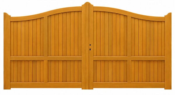 GD MENUISERIES - Portail plein en bois Méranti – L 3 m x H 1,60 / 1,80 m – Sans quincaillerie - large