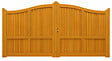 GD MENUISERIES - Portail plein en bois Méranti – L 3 m x H 1,60 / 1,80 m – Sans quincaillerie - vignette