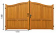 GD MENUISERIES - Portail plein en bois Méranti – L 3 m x H 1,60 / 1,80 m – Sans quincaillerie - vignette