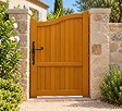 GD MENUISERIES - Portillon bois plein Méranti 1 m – Hauteur 1,60 à 1,80 m - vignette