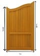 GD MENUISERIES - Portillon bois plein Méranti 1 m – Hauteur 1,60 à 1,80 m - vignette