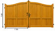 GD MENUISERIES - Portail plein en bois Méranti – L 3 m x H 1,60 / 1,80 m – Sans quincaillerie - vignette