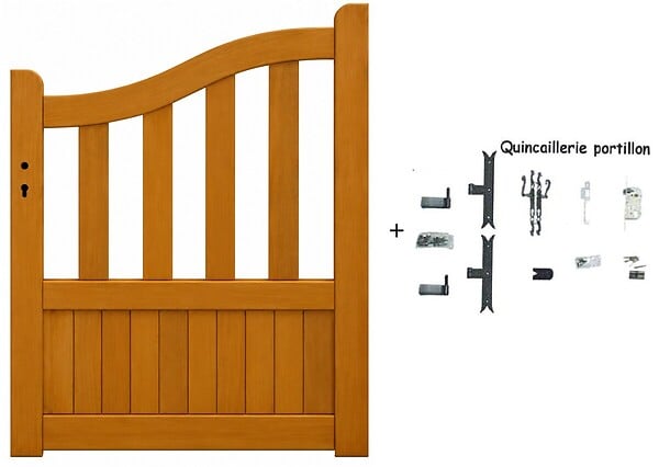 GD MENUISERIES - Portillon En Bois Ajouree L1m x H1,10/1,30 m - large