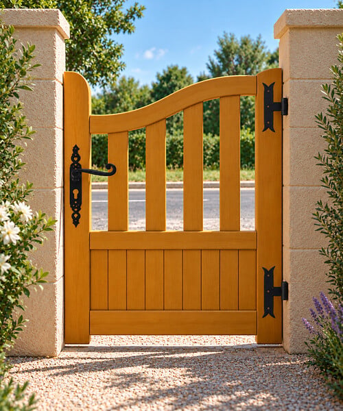 GD MENUISERIES - Portillon En Bois Ajouree L1m x H1,10/1,30 m - large