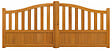 GD MENUISERIES - Portail En Bois Ajouree L3,50m x H1,10/1,30 (sans quincaillerie) - vignette