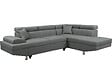 HABITAT ET JARDIN - Canapé d'angle "Sophia luxe" - 265 x 190.5 x 80/91 cm - Gris - Angle droit - vignette