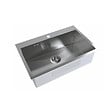 CERAMIA - Ceramia Timeless Évier de cuisine encastrable en inox 304, 68x45x21 cm, Gun Metal brossé PVD - vignette