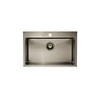 CERAMIA - Ceramia Timeless Évier de cuisine encastrable en inox 304, 68x45x21 cm, Gun Metal brossé PVD - vignette