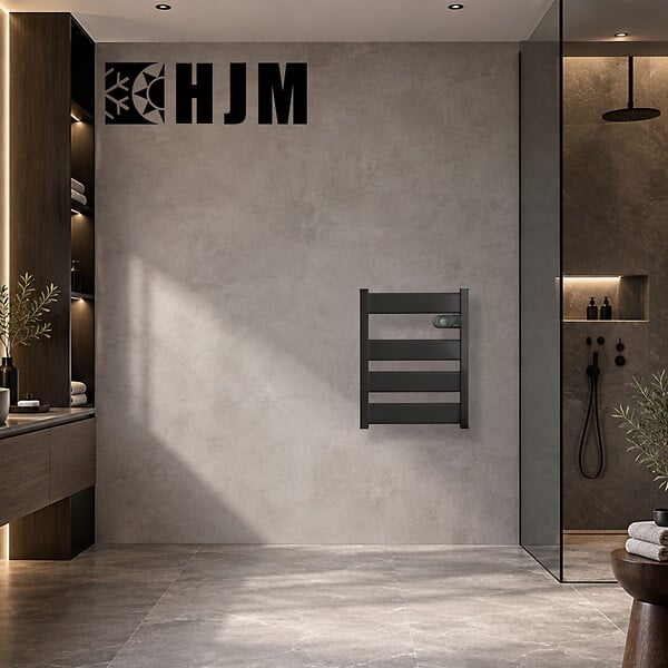 BATILEC - Sèche-serviettes HJM LYSA Aluminium 500W Inertie céramique Chauffage rapide et économique pour salle de bain moderne - large
