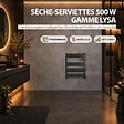 BATILEC - Sèche-serviettes HJM LYSA Aluminium 500W Inertie céramique Chauffage rapide et économique pour salle de bain moderne - vignette