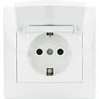 ZENITECH - Prise Schuko à clapet encastrée - Blanc - Zyna - Zenitech - vignette