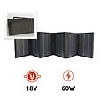 PROTEC - Panneau solaire portatif pliable SolarTec 60 - 60W 18V 3,3A - 6 pans monocristallins - Port USB A/C - Câble DC - Protec - vignette