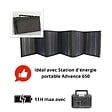 PROTEC - Panneau solaire portatif pliable SolarTec 60 - 60W 18V 3,3A - 6 pans monocristallins - Port USB A/C - Câble DC - Protec - vignette