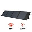 PROTEC - Panneau solaire portatif SolarTec 200 - 200w 18V 6,6A - 4 pans monocristallins - Port USB A-C - Câble DC - Protec - vignette