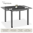 TECTAKE - Table de jardin extensible, résistante aux intempéries, pour 4 à 6 personnes, aspect bois, noir, 80–120 x 80 x 74 cm - vignette