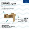 VILLEROY & BOCH - Villeroy & Boch Architectura Square Mitigeur Monocommande de douche  , Or brossé (TVS12500100076) - vignette