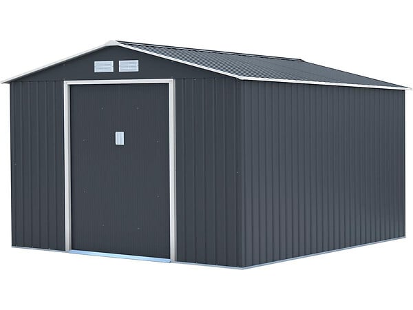 HABITAT ET JARDIN - Abri de jardin métal "Vegas" - 5,29 m2 (4,83 m2 au sol) - Gris - large