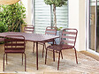HABITAT ET JARDIN - Lot de 2 chaises de jardin en métal empilables "Bilbao" - Taupe - vignette