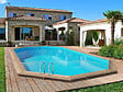 HABITAT ET JARDIN - Piscine bois " Palma 130 " - 7.57 x 4.07 x 1.31 m +  Bâche à bulles 180 µ + Bâche hiver 280 gr/m² - vignette