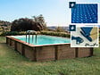 HABITAT ET JARDIN - Piscine bois en kit rectangle " Tampa 145 " - 7.20 x 4.20 x 1.44 m -  Bâche à bulles  400 µ - Bâche hiver  280 g/m² - vignette