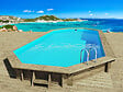 HABITAT ET JARDIN - Piscine bois " Sevilla 130 " - 8.57 x 4.57 x 1.31 m - Bâche à bulles  180 µ - Bâche hiver  280 g/m² - vignette