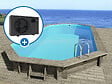 HABITAT ET JARDIN - Piscine bois " Sevilla 145 " - 8.57 x 4.57 x 1.45 m + Bâche à bulles 180 µ + Bâche hiver 280 gr/m² - vignette