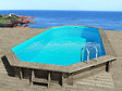 HABITAT ET JARDIN - Piscine bois " Sevilla 145 " - 8.57 x 4.57 x 1.45 m + Bâche à bulles 180 µ + Bâche hiver 280 gr/m² - vignette
