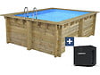 HABITAT ET JARDIN - Piscine bois rectangle " Caimans 140   " - 4.10 x 3.00 x 1.39 m - vignette