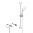 GROHE - Grohtherm 800 Mitigeur thermostatique douche 1/2" avec ensemble de douche, Chrome (34565001) - vignette