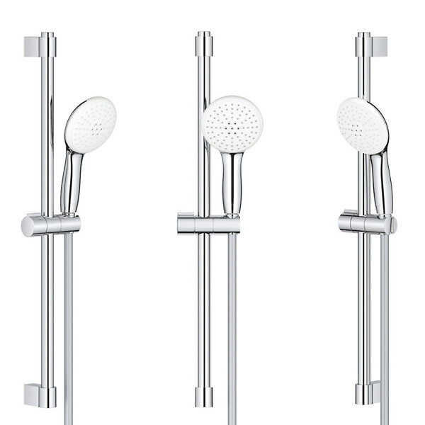 GROHE - Grohtherm 800 Mitigeur thermostatique douche 1/2" avec ensemble de douche, Chrome (34565001) - large