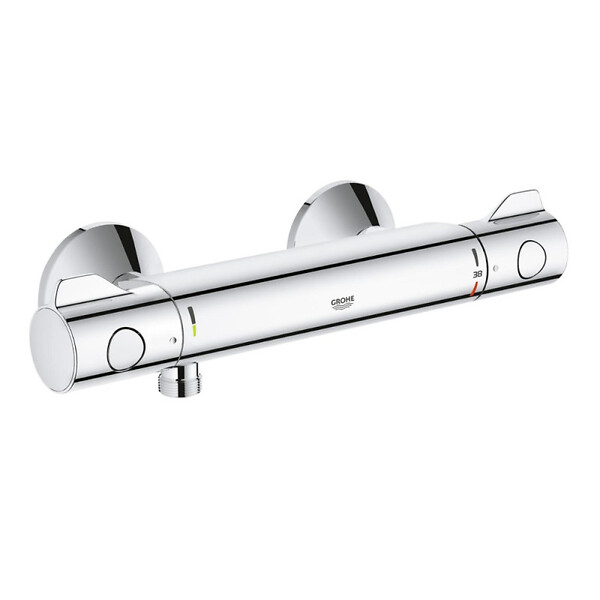 GROHE - Grohtherm 800 Mitigeur thermostatique douche 1/2" avec ensemble de douche, Chrome (34565001) - large
