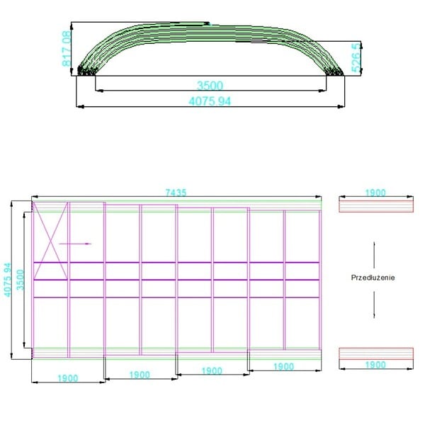 ALTANKA - Abri de piscine Horizon - 7.43x3.5 m - polycarbonate massif 3 mm - pour piscine BAS7308 - ECO338 - large