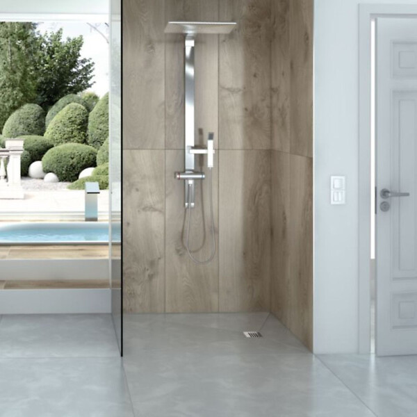 WEDI - Receveur de douche à carreler 90 x 90 Fundo Primo carré écoulement excentré - large