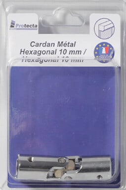PROTECTA - Cardan manivelle volet roulant hex 10mm métal - large