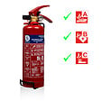 SMARTWARES - Extincteur 1kg poudre Classe de feu ABC - vignette