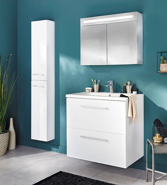 VIF - Colonne de salle de bain MDF - Blanc - H.170xl.16xP.30cm - large