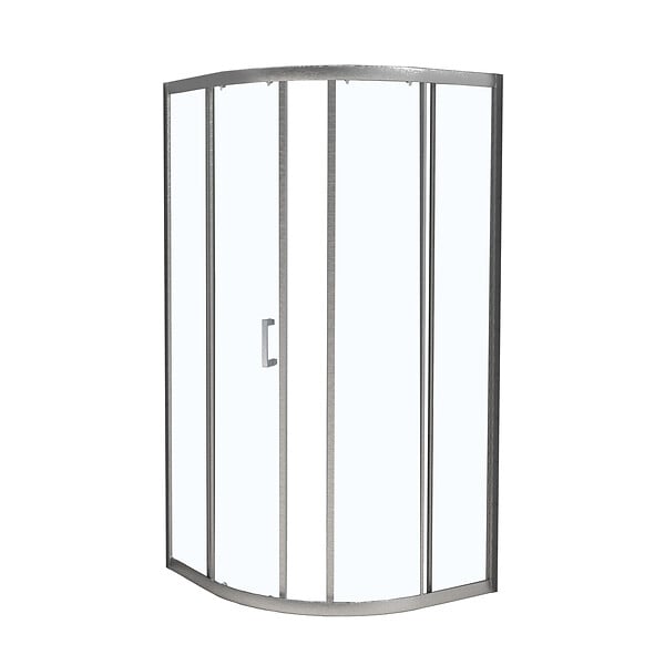 KINDFORD - Angle de douche quart de cercle verre transparent - 90x90cm - large