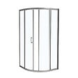KINDFORD - Angle de douche quart de cercle verre transparent - 90x90cm - vignette