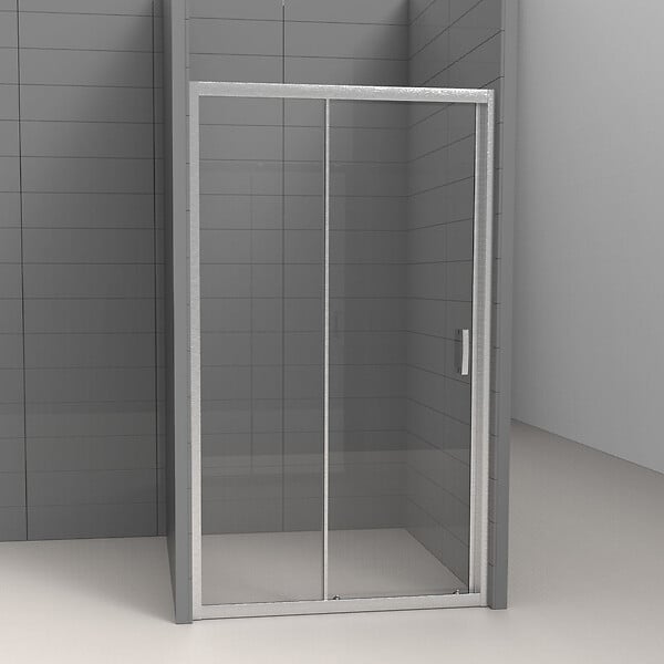 KINDFORD - Porte douche coulissante réversible - l140xH190cm - large