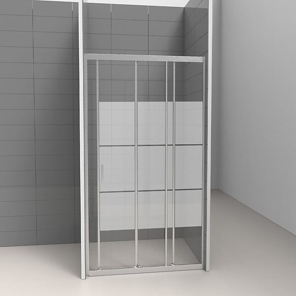KINDFORD - Porte de douche coulissante verre dépoli - l90xH190cm - large