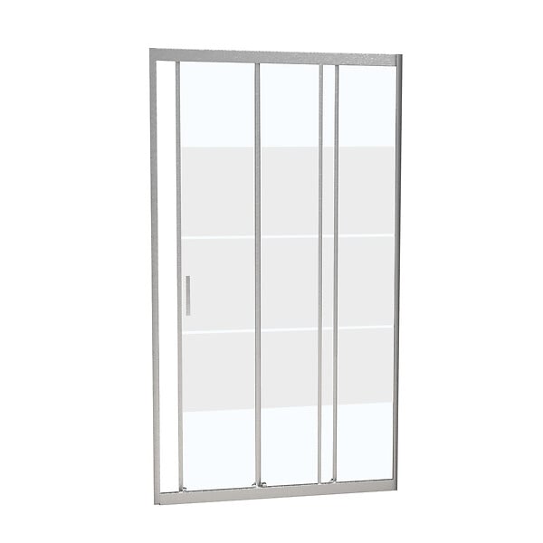 KINDFORD - Porte de douche coulissante verre dépoli - l90xH190cm - large