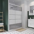 KINDFORD - Porte douche coulissante verre trempé dépoli - l100xH190cm - vignette