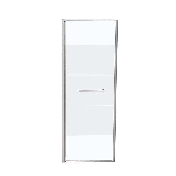 KINDFORD - Porte de douche pivotante verre trempé dépoli - L.80xH.200cm - large