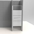 KINDFORD - Porte de douche pivotante verre trempé dépoli - l80xH190cm - vignette
