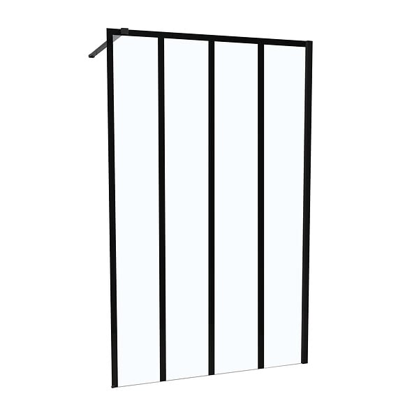 KINDFORD - Paroi de douche à l'italienne style industriel - 120x190cm - large
