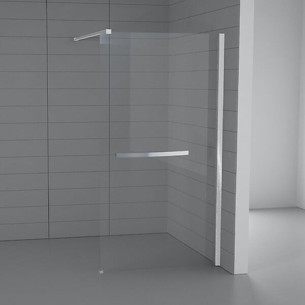 KINDFORD - Paroi de douche à l'italienne transparente - 8mm - 140x200cm - large
