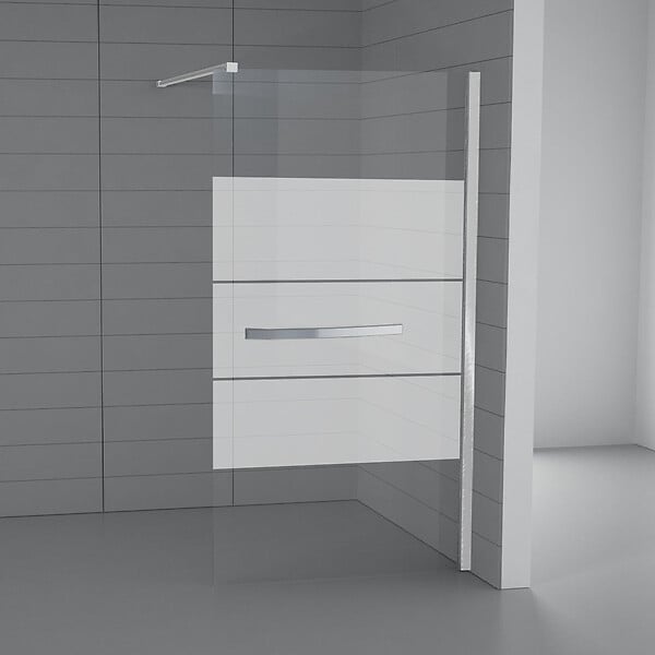 KINDFORD - Paroi de douche italienne verre trempé 8mm - 120x200cm - large