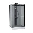 KINDFORD - Cabine de douche aluminium - Noir mat - L120xH220xP80cm - vignette