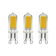 XANLITE - Pack 3 ampoules LED capsule G9, 2,6W chacune, équivalent 20W, blanc chaud, 2700K, classe énergétique A++, allumage instantané, durée de vie 15000 h - vignette