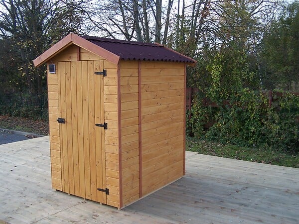 HABRITA - Abri de jardin bois toilettes sèches - L.120xP.120xH.203cm - large